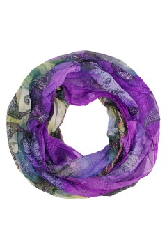 Lehká duhová kruhová šála se vzorem Pastel Air