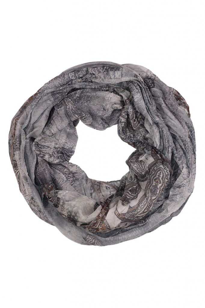 Lehká duhová kruhová šála se vzorem Pastel Air