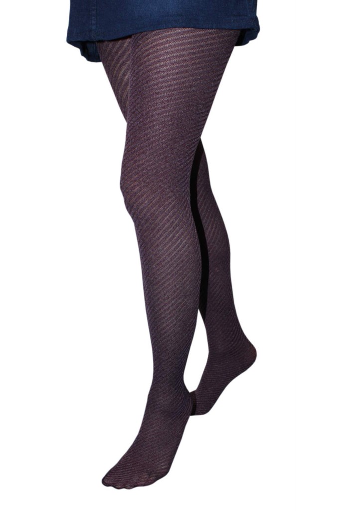 Midday 60 DEN - punčochové kalhoty tmavě fialová M