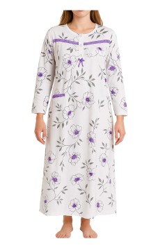 Fanynka hřejivá noční košile s dlouhým rukávem 6549