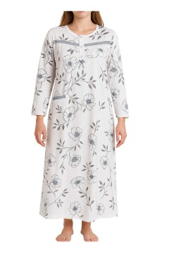 Fanynka hřejivá noční košile s dlouhým rukávem 6549