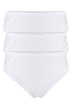 Justyn bavlněné kalhoky s krajkou 1204 - 3 bal.