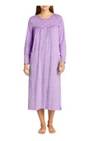 Dlouhá bavlněná noční košile – délka do půli lýtek Marta 6545 fialová 3XL