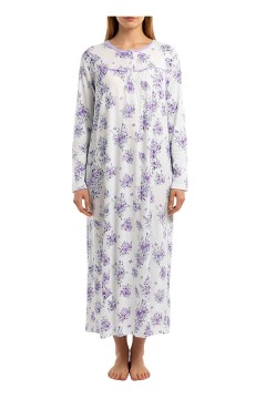 Noční košile bavlněná dlouhá dlouhý rukáv Natálie 6589