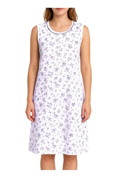 Dámská noční košile bavlněná bez rukávu Andrea 6537