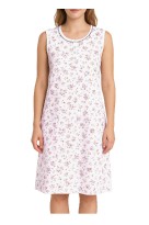 Dámská noční košile bavlněná bez rukávu Andrea 6537 růžová 3XL