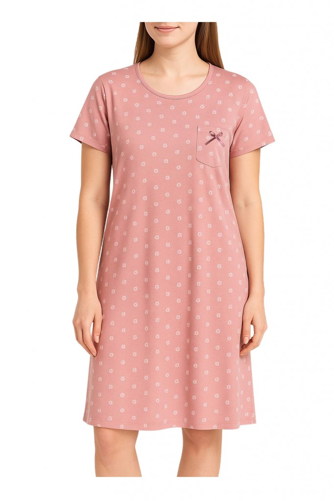 Dámská noční košile bavlněná na velké velikosti Iveta 6557 růžová 3XL