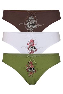 Nikki bavlněné kalhotky bikiny - 3 ks