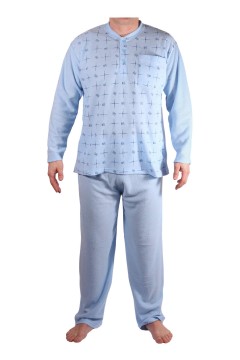 Franta froté pyžamo pánské teplé