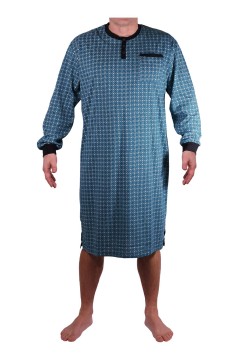 Pánská noční košile bavlněná dlouhý rukáv Jakub MP-3691