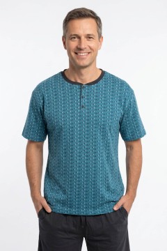 Bavlněné pánské pyžamo krátký rukáv Otmar 2451