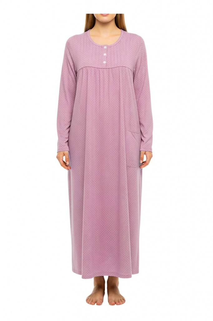 Noční košile dlouhá Lorinka 6574 růžová 3XL