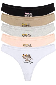 2 pack tanga bavlněné - Beauty kalhotky