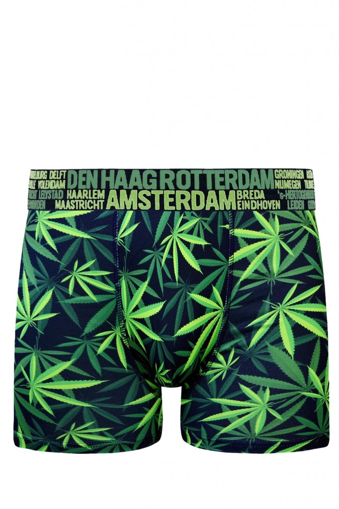 Pánské boxerky Cannabis Weed - marihuana zelená L