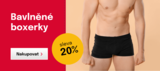 20% sleva na bavlněné boxerky