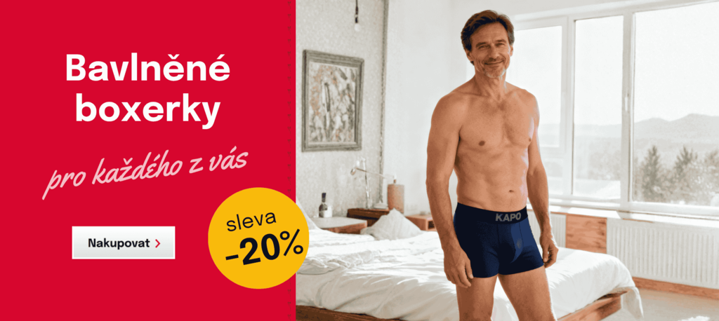 Sleva 20 % na bavlněné boxerky