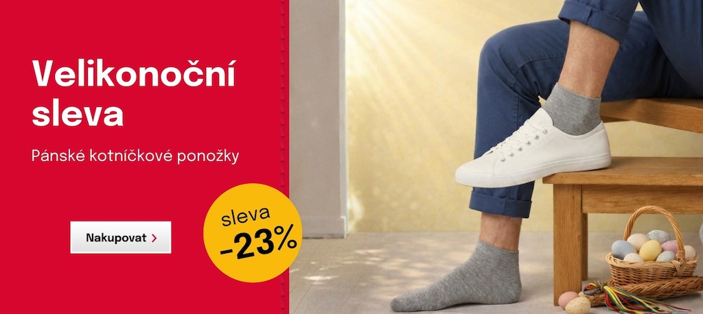Sleva 20 % na pánské kotníčkové ponožky