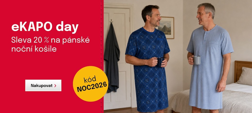 eKAPO day: Sleva 20 % na pánské noční košile