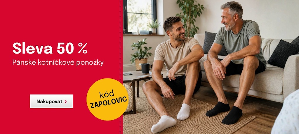Pánské kotníčkové ponožky - 50 % s kuponem ZAPOLOVIC